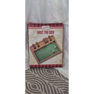 Cheer‎ Shut The Box Wooden Dice Game w/ Fabric Lining Classic Fun